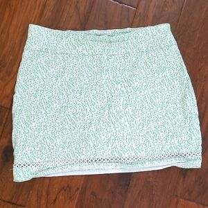 Crown & Ivy Pullon Skort with Green & Pink pattern size 12